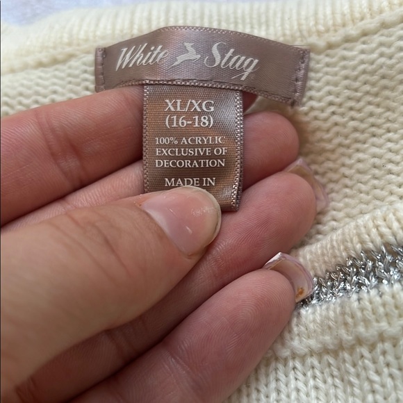 White stag xmas sweater - Picture 2 of 4